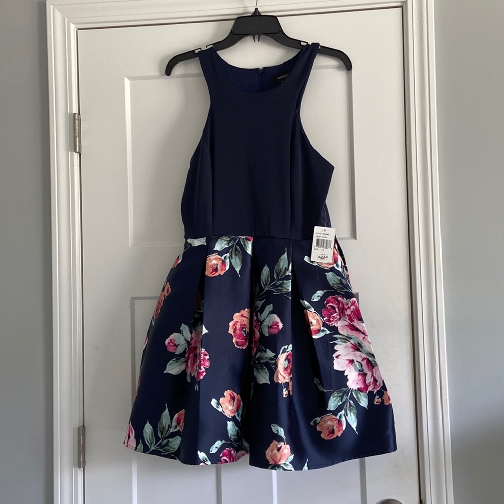 Teeze Me Short Homecoming Dress Floral Bottom